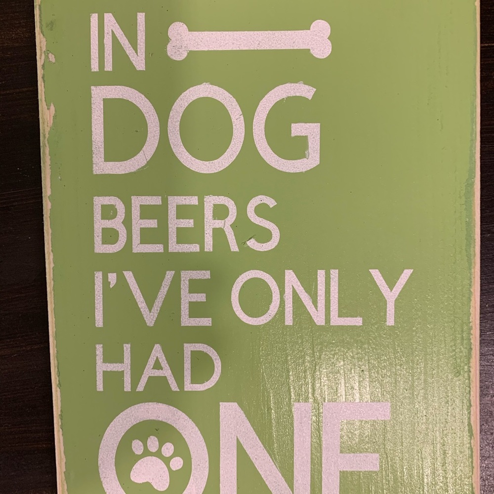 Wood sign with bottle opener!